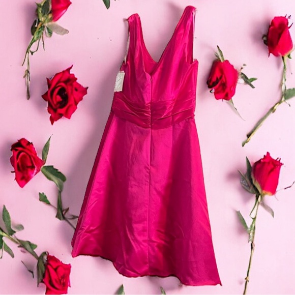 *NWT* Davids Bridal Pink MIDI Dress - Picture 2 of 6